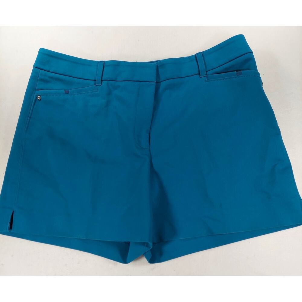 White House Black Market The 5 in Short Sz 10 Teal Capsule Classic Preppy WHBM